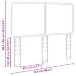 vidaXL Zadné čelo s čelnou doskou Hnedý dub 120 cm Kompozitné drevo – Obrázok 10