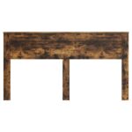 vidaXL Zadné čelo s čelnou doskou Dymová dub 200 cm Kompozitné drevo – Obrázok 4