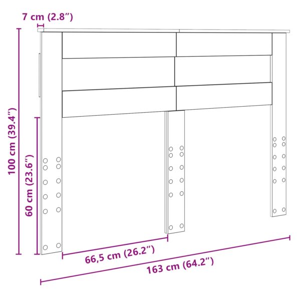 vidaXL Zadné čelo s čelnou doskou Čierny dub 160 cm Kompozitné drevo – Obrázok 10