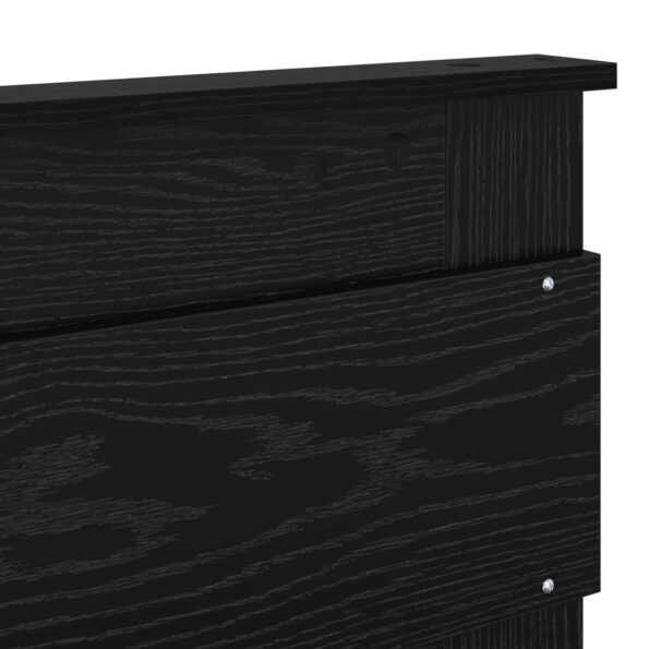 vidaXL Zadné čelo s čelnou doskou Čierny dub 160 cm Kompozitné drevo – Obrázok 8