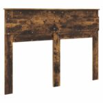 vidaXL Zadné čelo s čelnou doskou Dymová dub 150 cm Kompozitné drevo – Obrázok 6