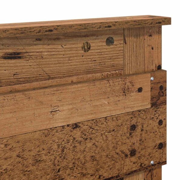 vidaXL Zadné čelo s čelnou doskou Staré drevo 150 cm Kompozitné drevo – Obrázok 8