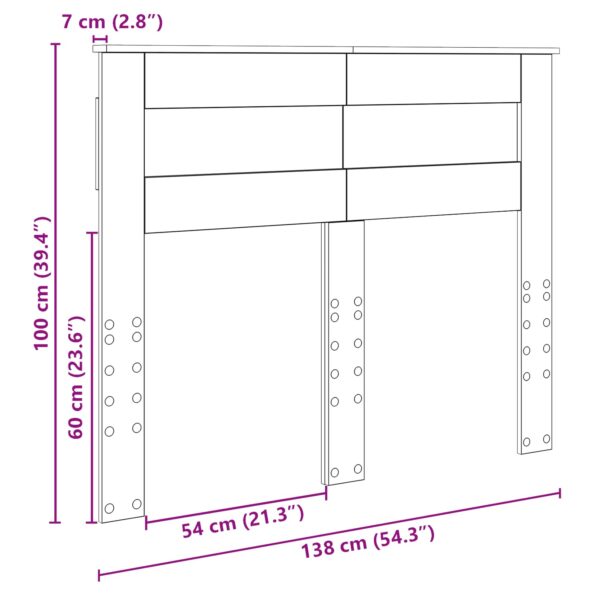 vidaXL Zadné čelo Remeselný dub 135 cm Kompozitné drevo – Obrázok 10