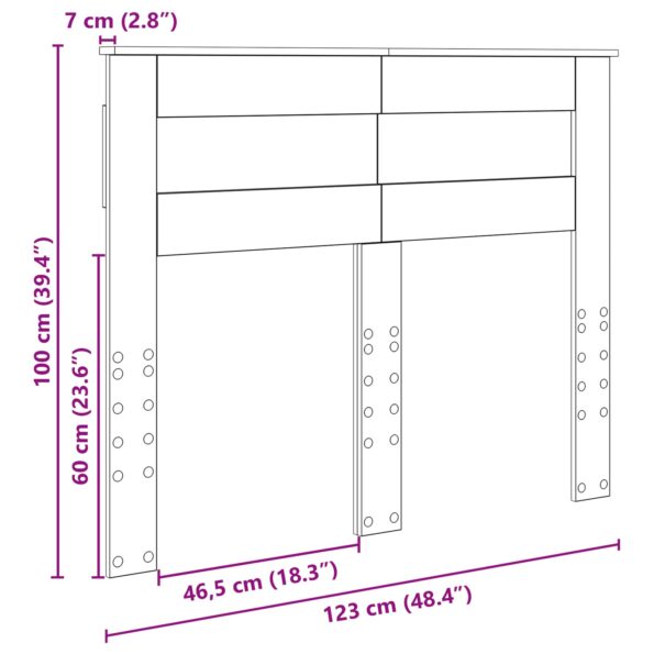 vidaXL Zadné čelo s čelnou doskou Biela 120 cm Kompozitné drevo – Obrázok 10