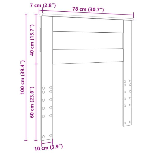 vidaXL Zadné čelo s čelnou doskou Dymová dub 75 cm Kompozitné drevo – Obrázok 10