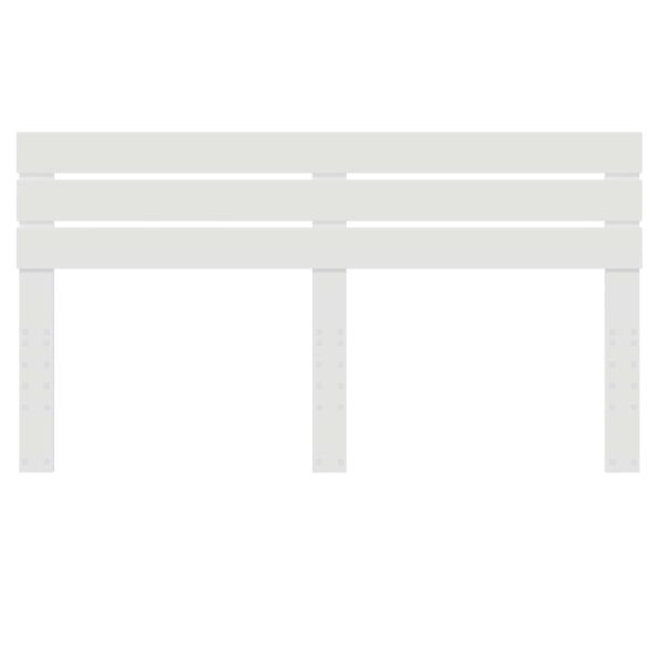 vidaXL Zadné čelo s čelnou doskou Biela 200 cm Kompozitné drevo – Obrázok 4