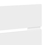 vidaXL Zadné čelo s čelnou doskou Biela 200 cm Kompozitné drevo – Obrázok 7