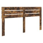 vidaXL Zadné čelo s čelnou doskou Dymová dub 200 cm Kompozitné drevo – Obrázok 6