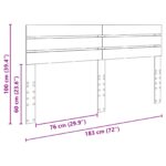 vidaXL Zadné čelo Betónová šedá 180 cm Kompozitné drevo – Obrázok 10