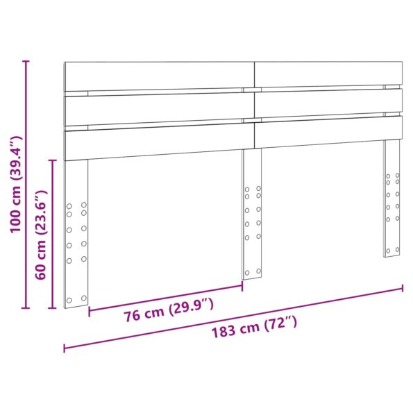 vidaXL Zadné čelo Betónová šedá 180 cm Kompozitné drevo – Obrázok 10