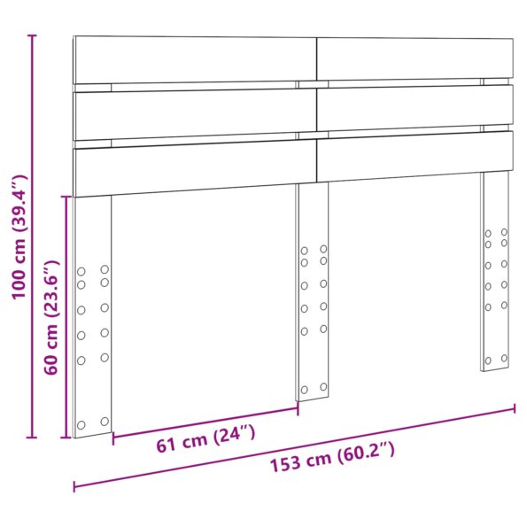 vidaXL Zadné čelo Betónová šedá 150 cm Kompozitné drevo – Obrázok 10