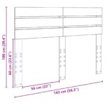 vidaXL Zadné čelo s čelnou doskou Dymová dub 140 cm Kompozitné drevo – Obrázok 10