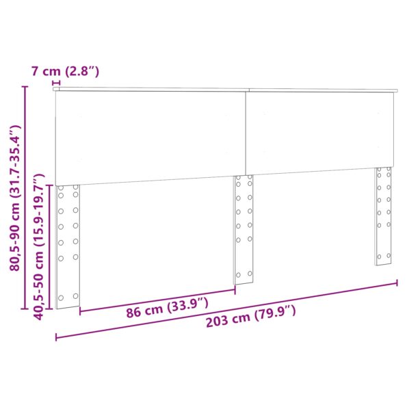 vidaXL Zadné čelo Betónová šedá 200 cm Kompozitné drevo – Obrázok 10