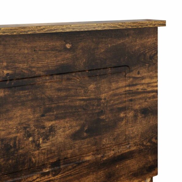 vidaXL Zadné čelo s čelnou doskou Dymová dub 150 cm Kompozitné drevo – Obrázok 7