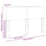 vidaXL Zadné čelo s čelnou doskou Biela 140 cm Kompozitné drevo – Obrázok 10