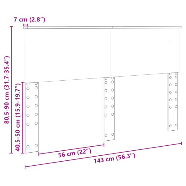 vidaXL Zadné čelo s čelnou doskou Biela 140 cm Kompozitné drevo – Obrázok 10