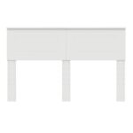 vidaXL Zadné čelo s čelnou doskou Biela 140 cm Kompozitné drevo – Obrázok 4