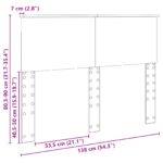 vidaXL Zadné čelo s čelnou doskou Hnedý dub 135 cm Kompozitné drevo – Obrázok 10