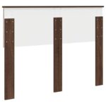 vidaXL Zadné čelo s čelnou doskou Hnedý dub 135 cm Kompozitné drevo – Obrázok 6
