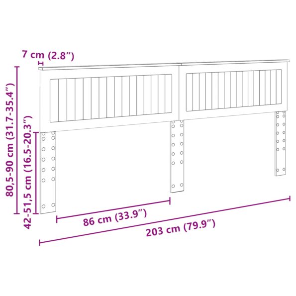 vidaXL Zadné čelo s čelnou doskou Sonoma dub 200 cm Kompozitné drevo – Obrázok 10