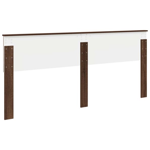 vidaXL Zadné čelo s čelnou doskou Hnedý dub 200 cm Kompozitné drevo – Obrázok 6