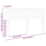 vidaXL Zadné čelo s čelnou doskou Staré drevo 160 cm Kompozitné drevo – Obrázok 10