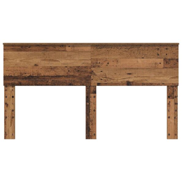 vidaXL Zadné čelo s čelnou doskou Staré drevo 160 cm Kompozitné drevo – Obrázok 4