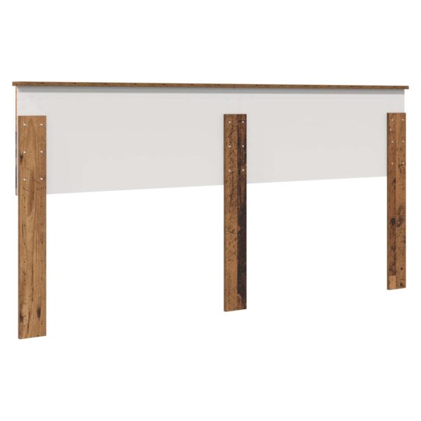 vidaXL Zadné čelo s čelnou doskou Staré drevo 160 cm Kompozitné drevo – Obrázok 6