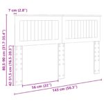 vidaXL Zadné čelo s čelnou doskou Dymová dub 140 cm Kompozitné drevo – Obrázok 10