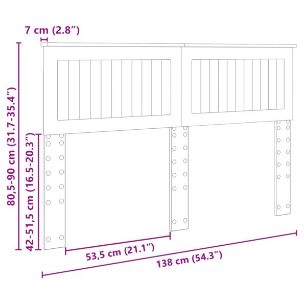 vidaXL Zadné čelo s čelnou doskou Biela 135 cm Kompozitné drevo – Obrázok 10