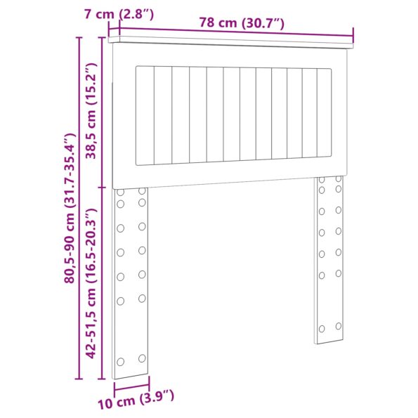vidaXL Zadné čelo s čelnou doskou Hnedý dub 75 cm Kompozitné drevo – Obrázok 10