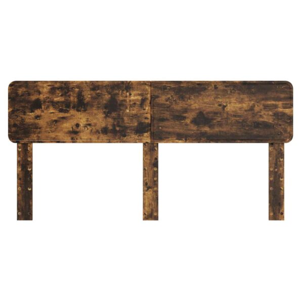 vidaXL Zadné čelo s čelnou doskou Dymová dub 200 cm Kompozitné drevo – Obrázok 4