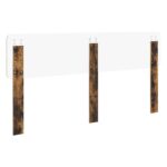 vidaXL Zadné čelo s čelnou doskou Dymová dub 200 cm Kompozitné drevo – Obrázok 6