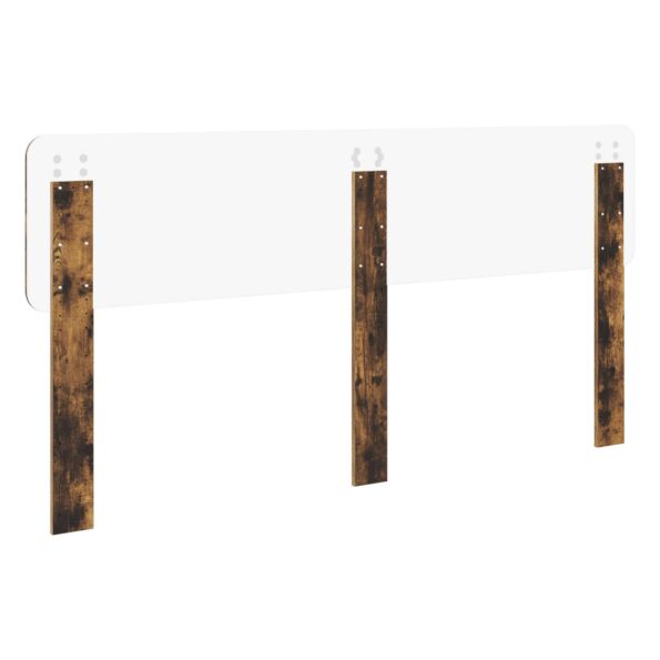 vidaXL Zadné čelo s čelnou doskou Dymová dub 200 cm Kompozitné drevo – Obrázok 6