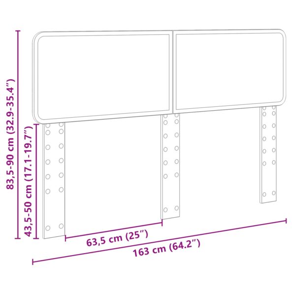 vidaXL Zadné čelo Betónová šedá 160 cm Kompozitné drevo – Obrázok 10