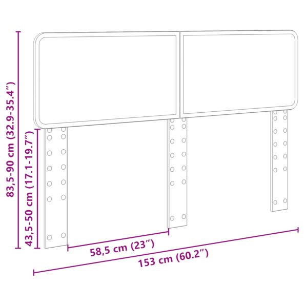 vidaXL Zadné čelo s čelnou doskou Čierny dub 150 cm Kompozitné drevo – Obrázok 10
