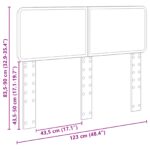 vidaXL Zadné čelo s čelnou doskou Hnedý dub 120 cm Kompozitné drevo – Obrázok 10