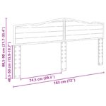 vidaXL Zadné čelo s čelnou doskou Hnedý dub 180 cm Kompozitné drevo – Obrázok 10