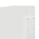 vidaXL Zadné čelo s čelnou doskou Biela 140 cm Kompozitné drevo – Obrázok 8