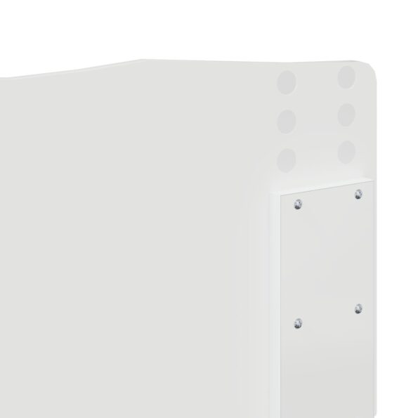 vidaXL Zadné čelo s čelnou doskou Biela 140 cm Kompozitné drevo – Obrázok 8
