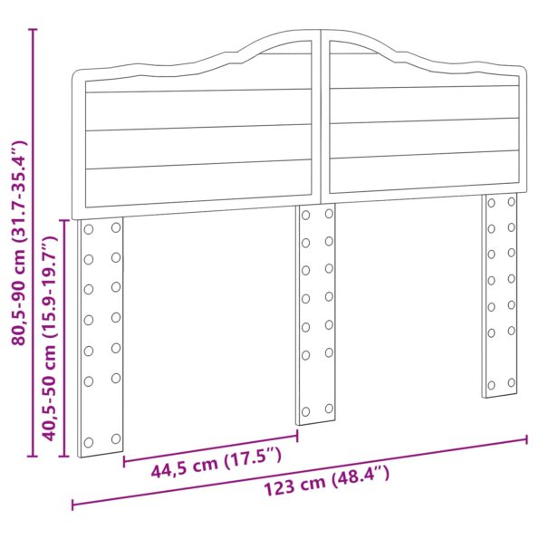 vidaXL Zadné čelo s čelnou doskou Hnedý dub 120 cm Kompozitné drevo – Obrázok 10