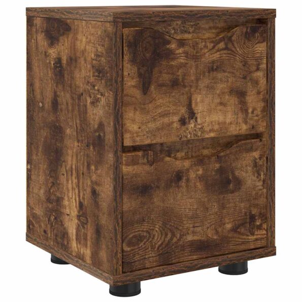 vidaXL Nočný stolík Dymová dub 30,5 x 30 x 43 cm Kompozitné drevo – Obrázok 2