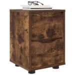 vidaXL Nočný stolík Dymová dub 30,5 x 30 x 43 cm Kompozitné drevo – Obrázok 3