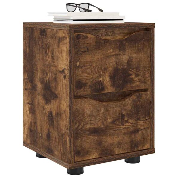 vidaXL Nočný stolík Dymová dub 30,5 x 30 x 43 cm Kompozitné drevo – Obrázok 3