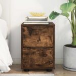 vidaXL Nočný stolík Dymová dub 30,5 x 30 x 43 cm Kompozitné drevo – Obrázok 4