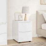 vidaXL Úložná skrinka Vysoký lesk bielej 40 x 48 x 57 cm