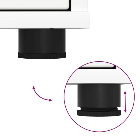 vidaXL Úložná skrinka Vysoký lesk bielej 40 x 48 x 57 cm – Obrázok 11