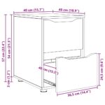 vidaXL Úložná skrinka Vysoký lesk bielej 40 x 48 x 57 cm – Obrázok 13