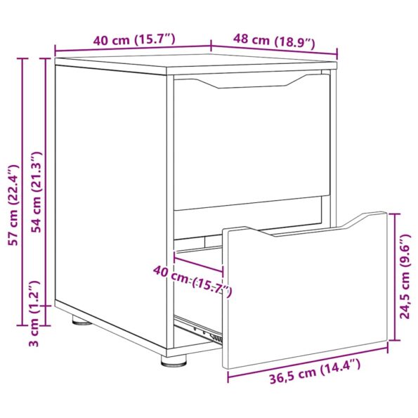 vidaXL Úložná skrinka Vysoký lesk bielej 40 x 48 x 57 cm – Obrázok 13