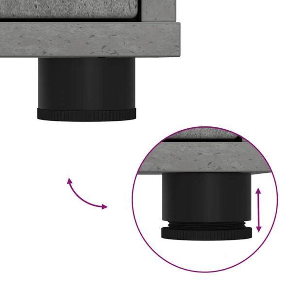 vidaXL Úložná skrinka Betónová šedá 40 x 48 x 105 cm Kompozitné drevo – Obrázok 13